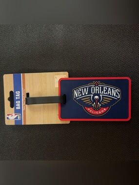 NBA New Orleans Pelicans Navy and Red Luggage Tag